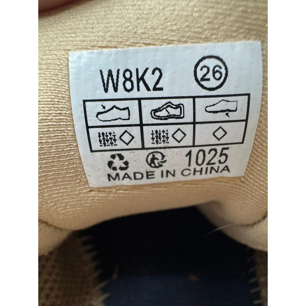 WHITIN Kids Barefoot Shoes US 9.5 Size 26 Beige Multicolor Double Strap Sneakers